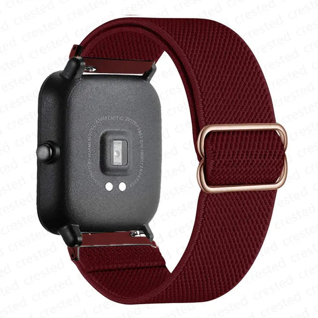 COROS Adjustable Elastic Fabric Watch Band - Wine Red