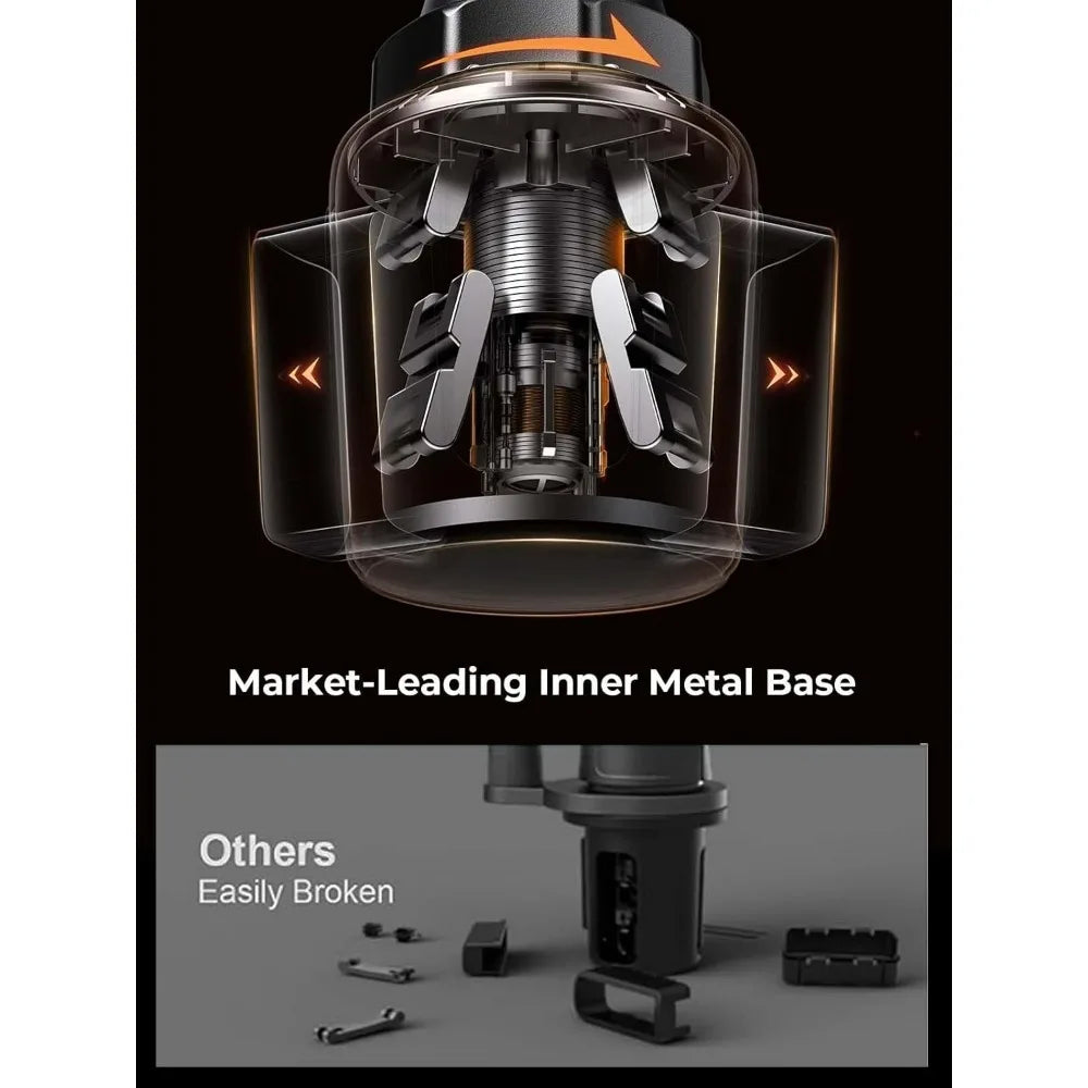 Golf Cart Cup Holder Phone Mount, 360° Adjustable for 4 to 7 in Phones