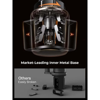 Golf Cart Cup Holder Phone Mount, 360° Adjustable for 4 to 7 in Phones