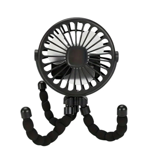 Mini Flexible Tripod Fan for Golf Carts, USB Rechargeable, 3 Speeds