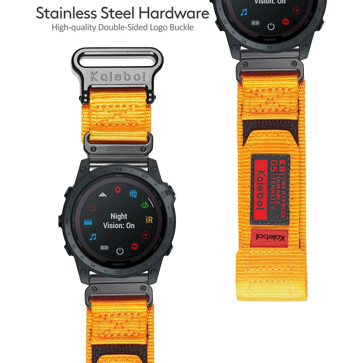 Garmin QuickFit Nylon Loop Band - Solid and Camo in Orange