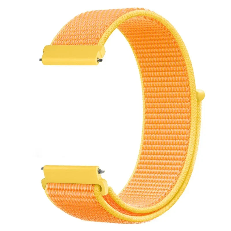 COROS Adjustable Nylon Loop Watch Band in Colors & Camo - Orange Yellow
