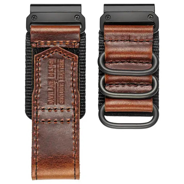 Garmin QuickFit Leather and Nylon Loop Band in Light Brown