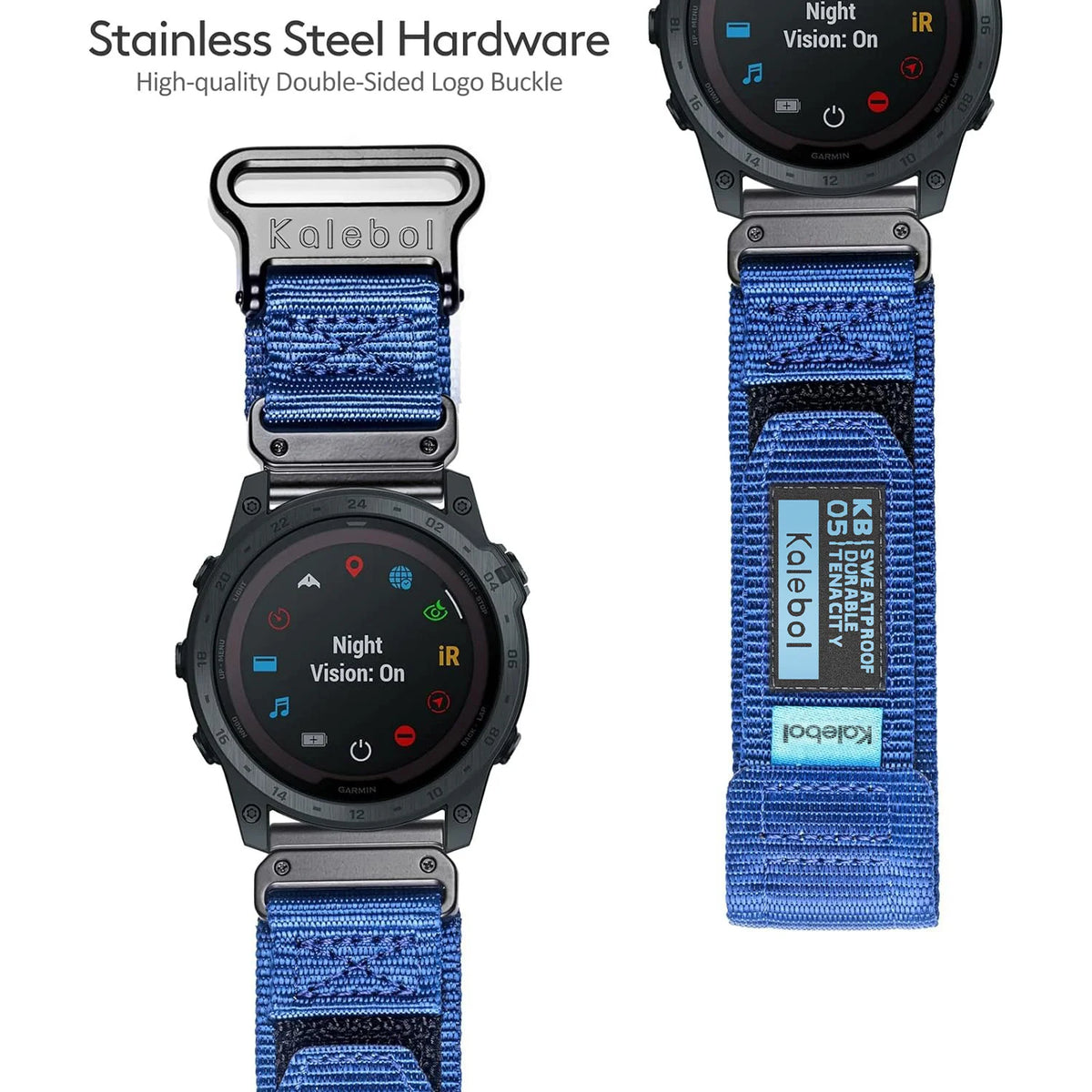 Garmin QuickFit Nylon Loop Band - Solid and Camo in Blue