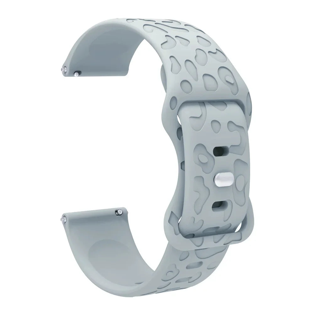 Garmin Leopard Print Silicone Band in Blue Gray