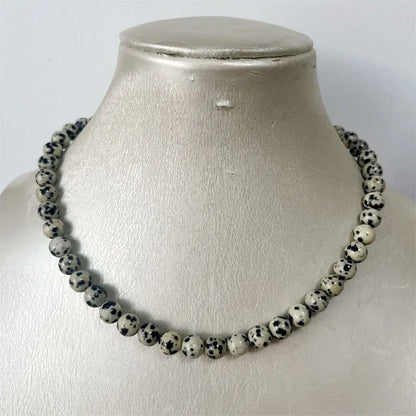 Dalmatian Jasper Bead Necklace