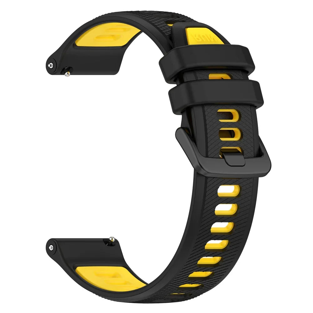 Motorola Moto Textured Silicone Band with Color and Buckle Options — Black / Yellow