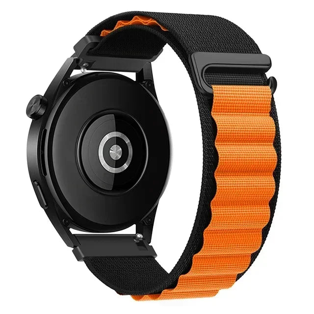 COROS Alpine-Style Nylon Loop Band – Black / Orange