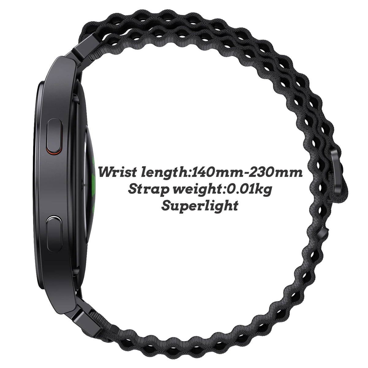 Nylon loop band wrist-sizing diagram for COROS – BandsCo Straps