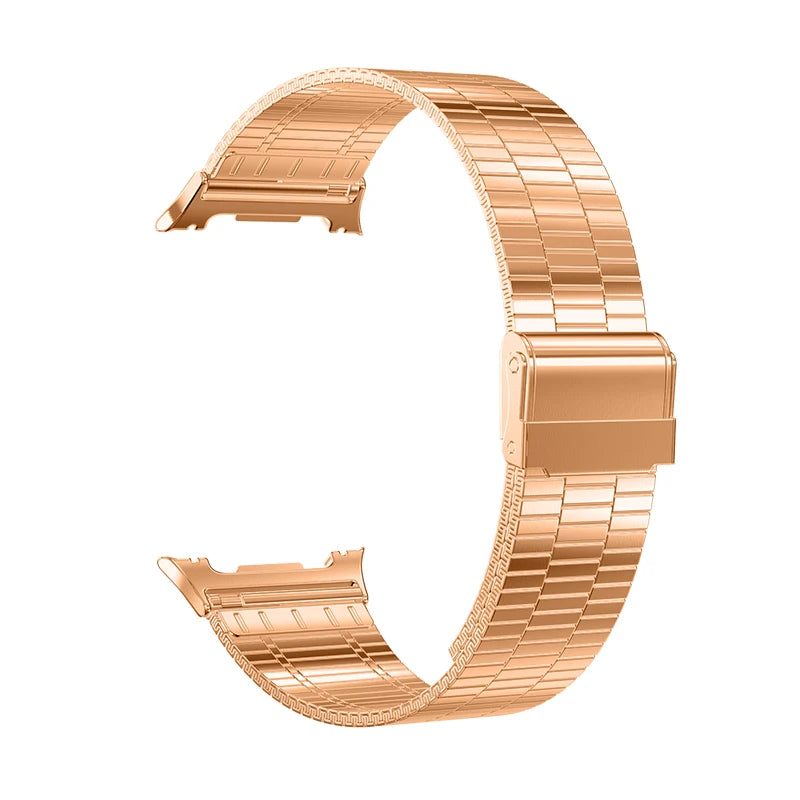 Samsung Galaxy Stainless Steel Link Watch Band - Watch8/Watch8 Classic/Watch9 Business in rose gold color