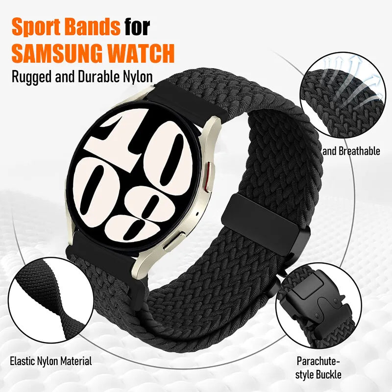 COROS Braided Nylon Watch Band with Parachute Clasp - Braided nylon construction detail