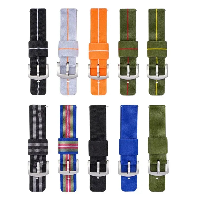 Woven nylon color and stripe selection