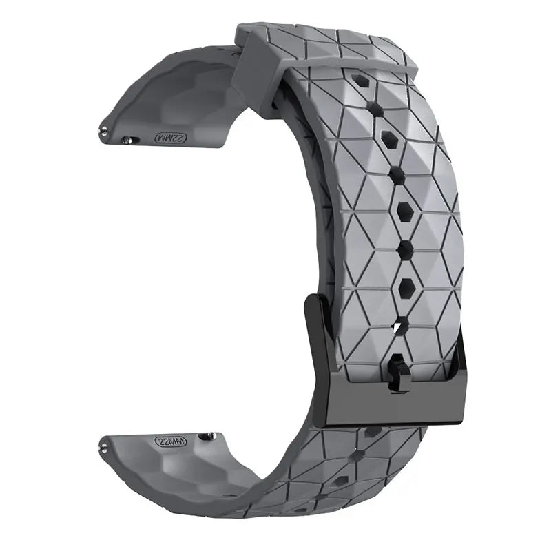 COROS Geometric Silicone Watch Band with Black Buckle - Gray