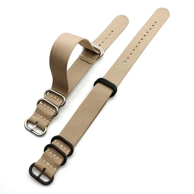 Samsung Galaxy Watch Nylon Pass-Through Strap in Khaki