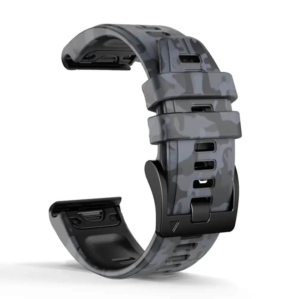 Garmin QuickFit Silicone Band - Camo and Two-Tone in Gray Camo