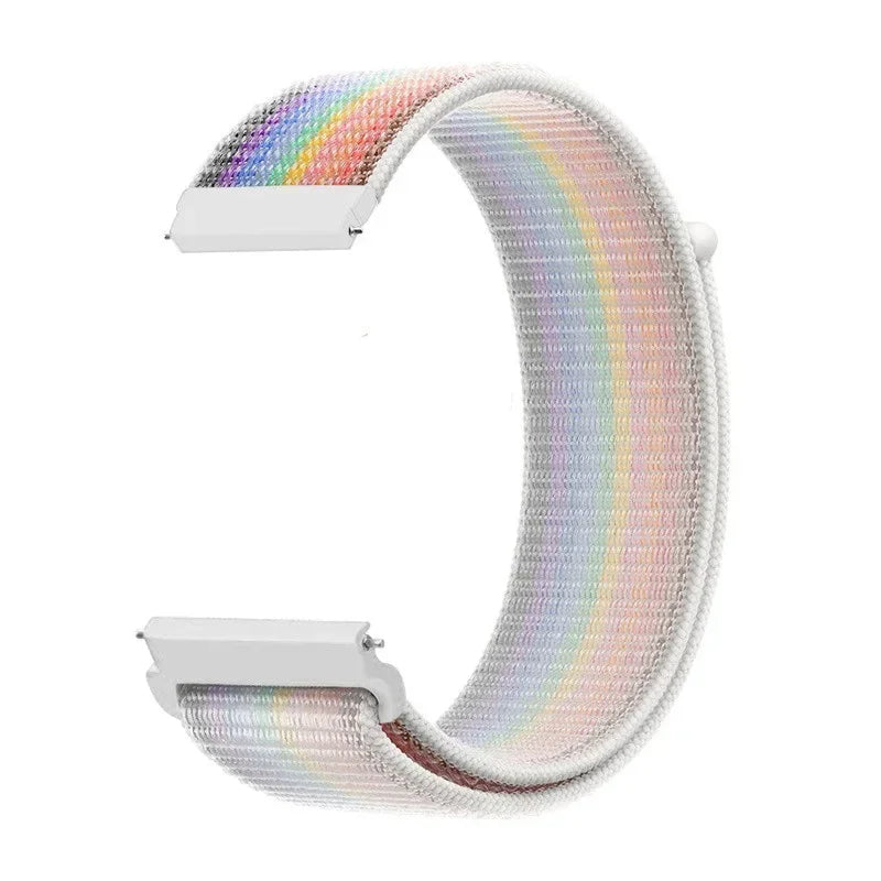 COROS Adjustable Nylon Loop Watch Band in Colors & Camo - Pastel Rainbow