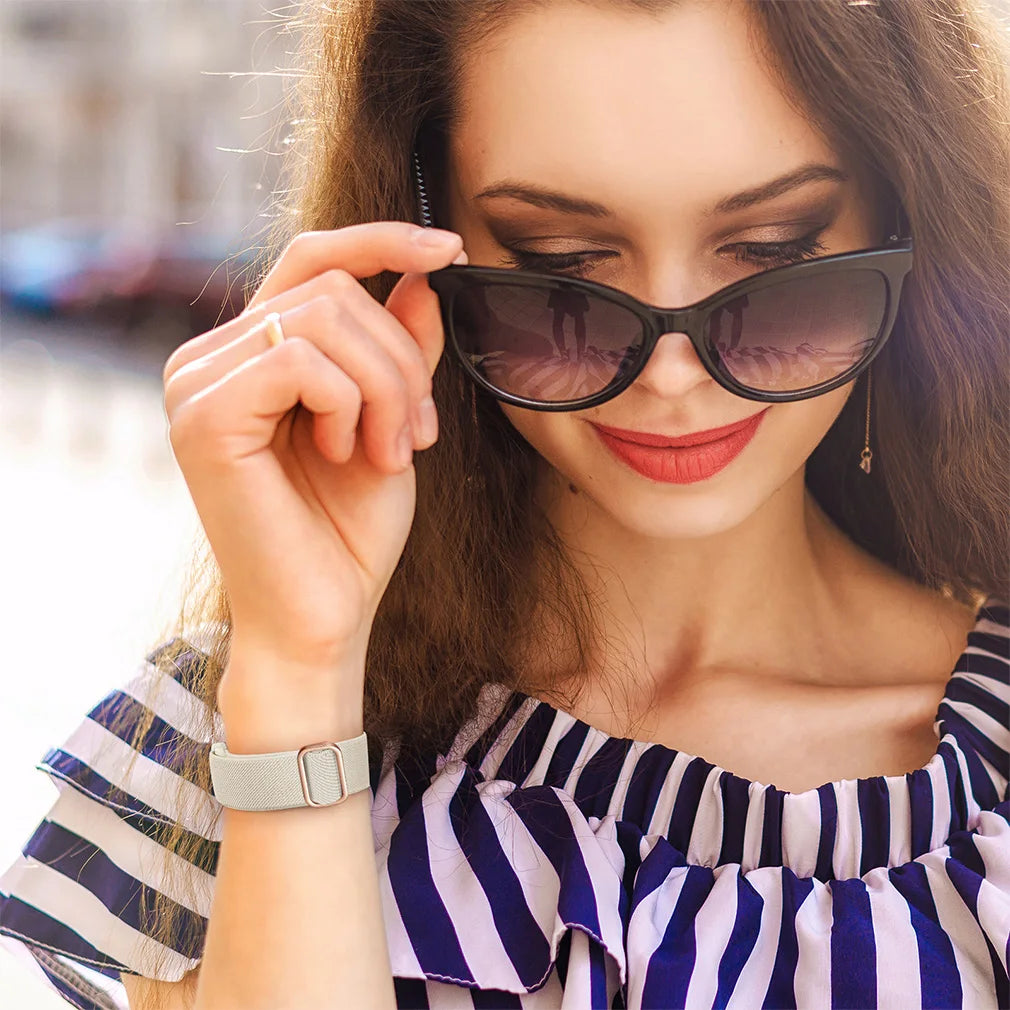 Lifestyle photo of a woman wearing a watch