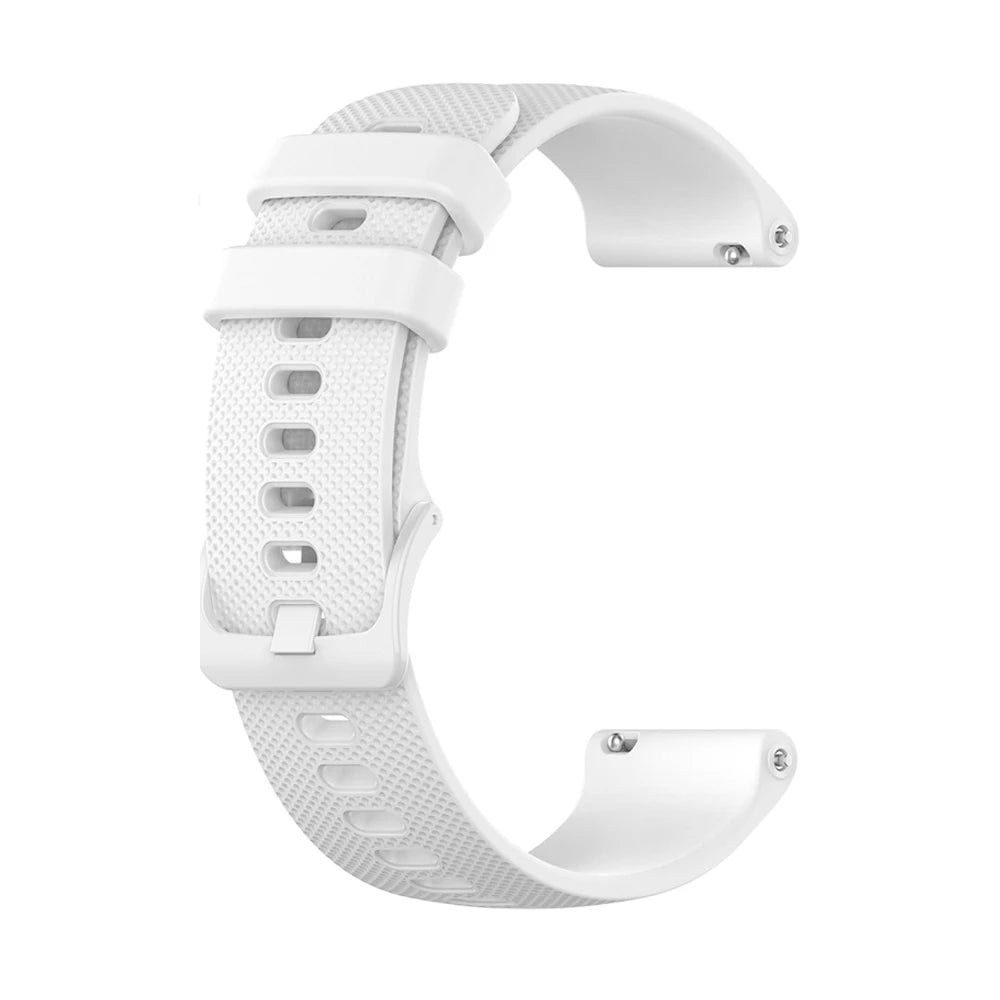 COROS Textured Silicone Band with Matching Buckle – White Strap