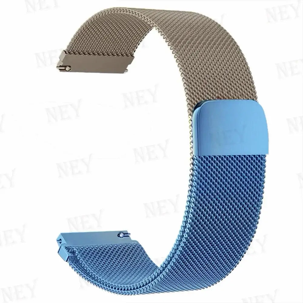 Amazfit Stainless Steel Milanese Mesh Band — Tan / Blue