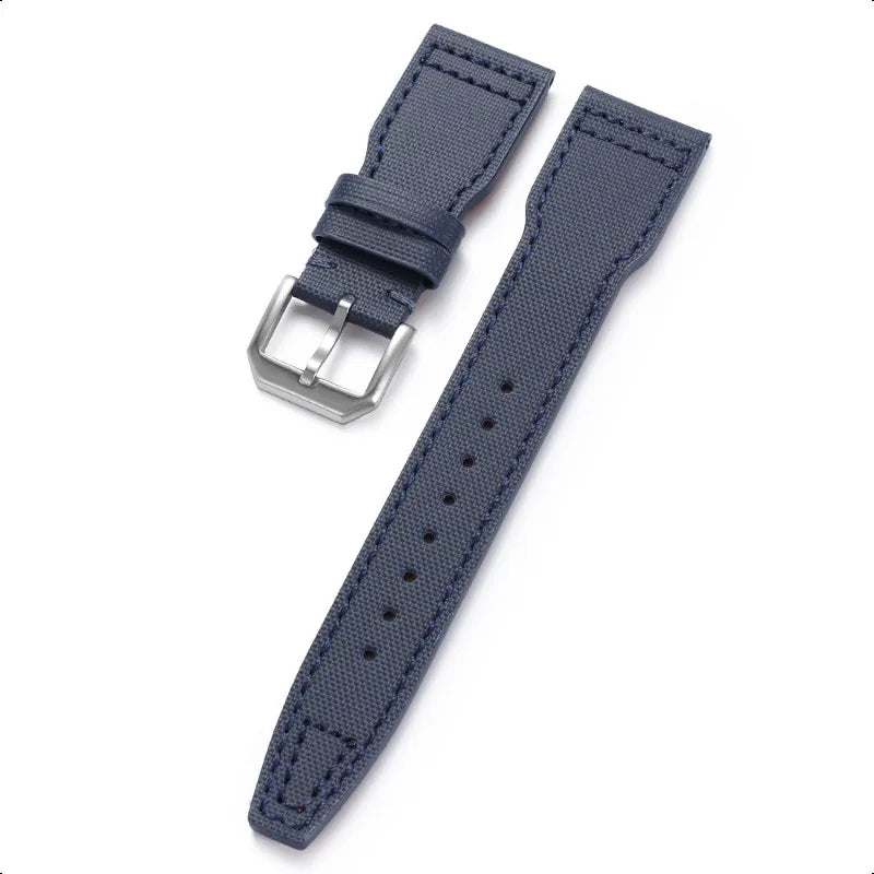 COROS Nylon Canvas Band with Stitching Options – Navy Blue / Tonal Stitching