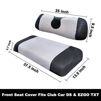 Golf Cart Seat Cover Set for Club Car DS & EZGO TXT, Breathable Mesh