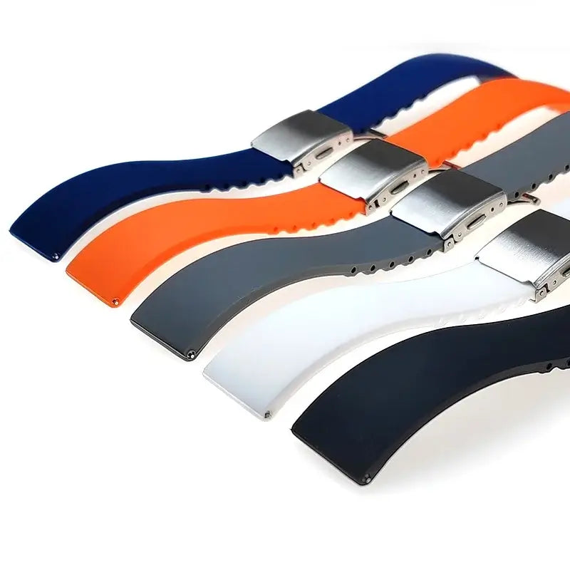 TicWatch Trim-to-Fit Silicone Clasp Band - Available colors and folding clasps