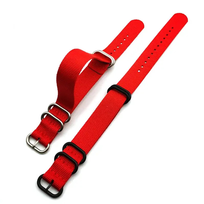 Samsung Galaxy Watch Nylon Pass-Through Strap in Red