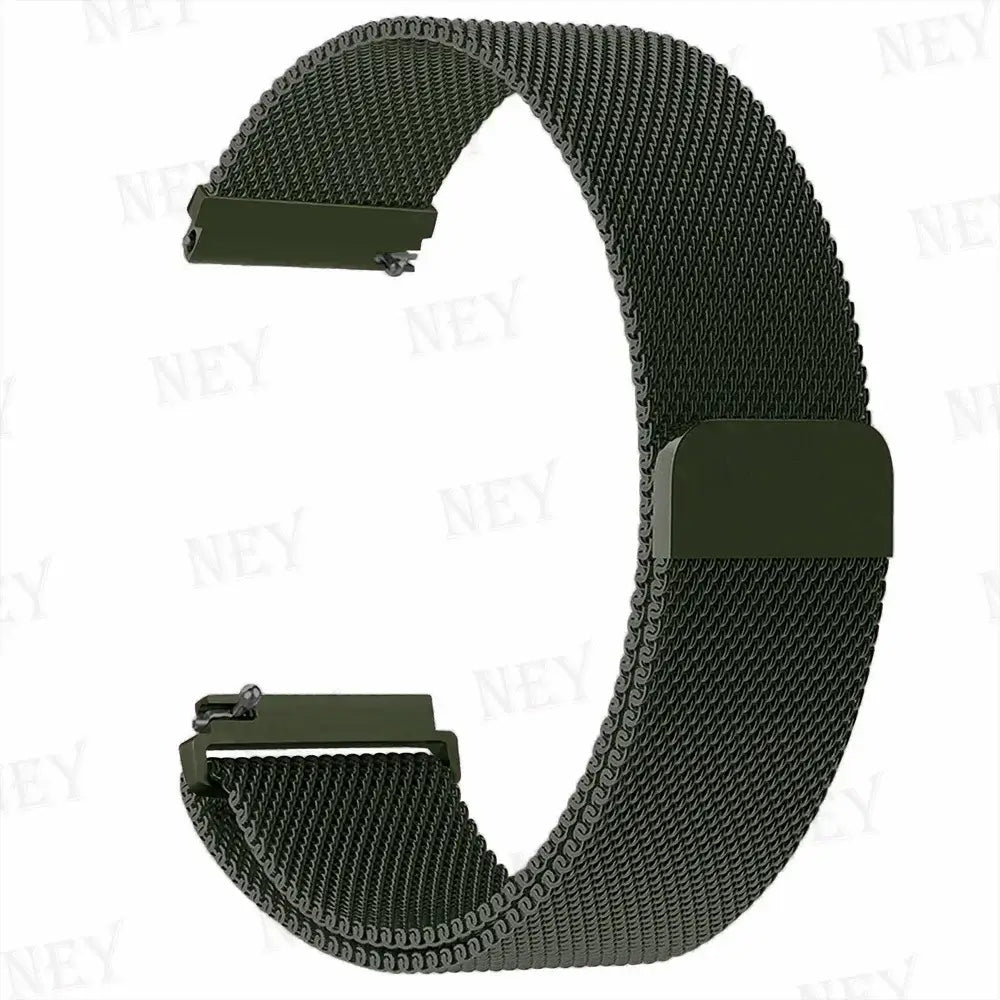 Amazfit Stainless Steel Milanese Mesh Band — Dark Olive