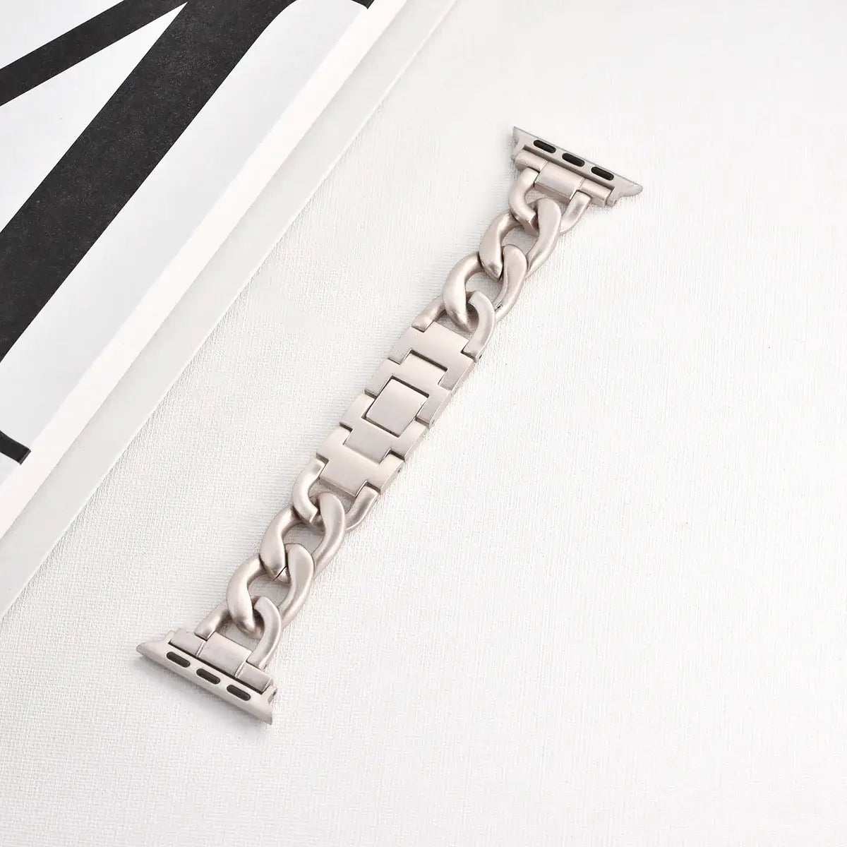 Starlight mixed-link stainless steel Apple Watch chain band