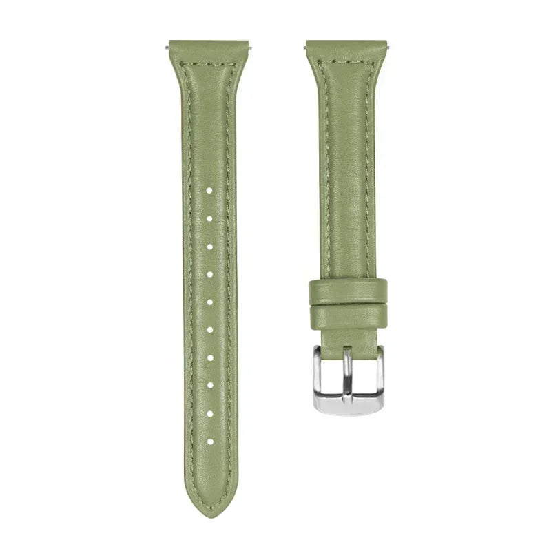 COROS Slim Leather Band with Stitched Edges – Sage Green
