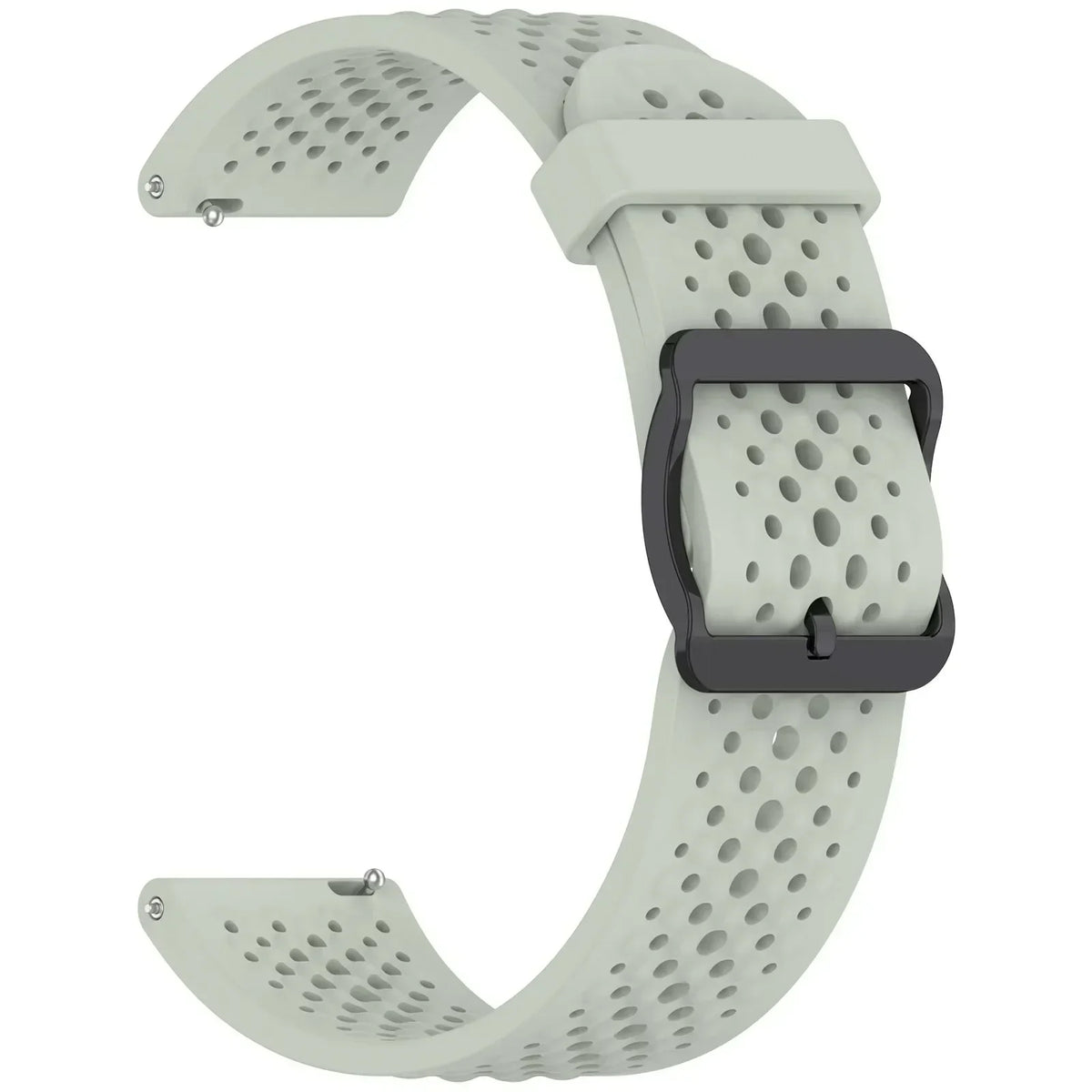 Perforated Silicone Buckle Band for Motorola Moto — Sage Green