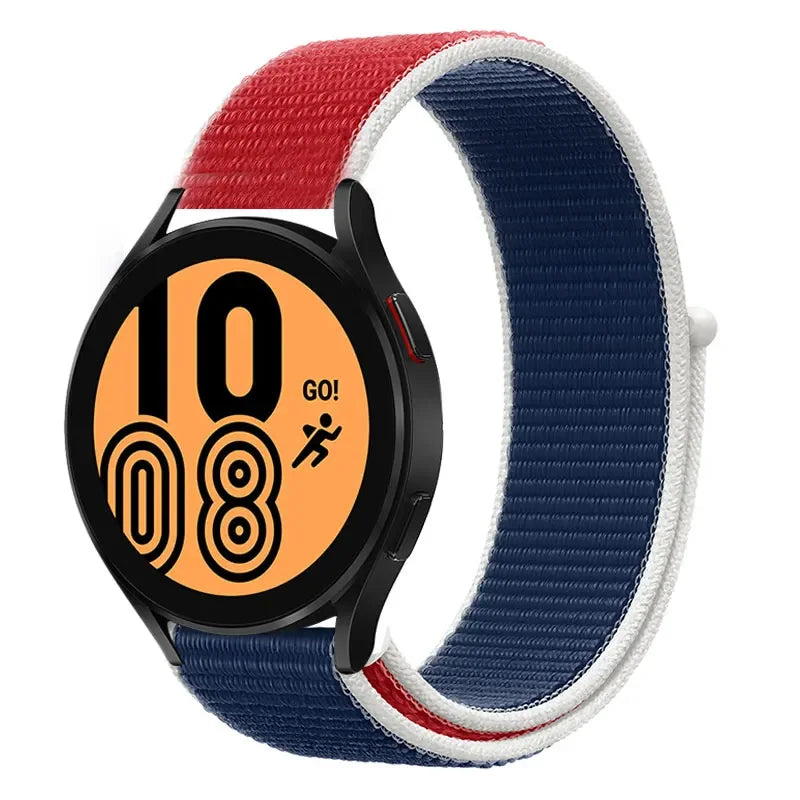 COROS Nylon Sport Loop Watch Band in Solid & Mixed Colors - Red / Blue