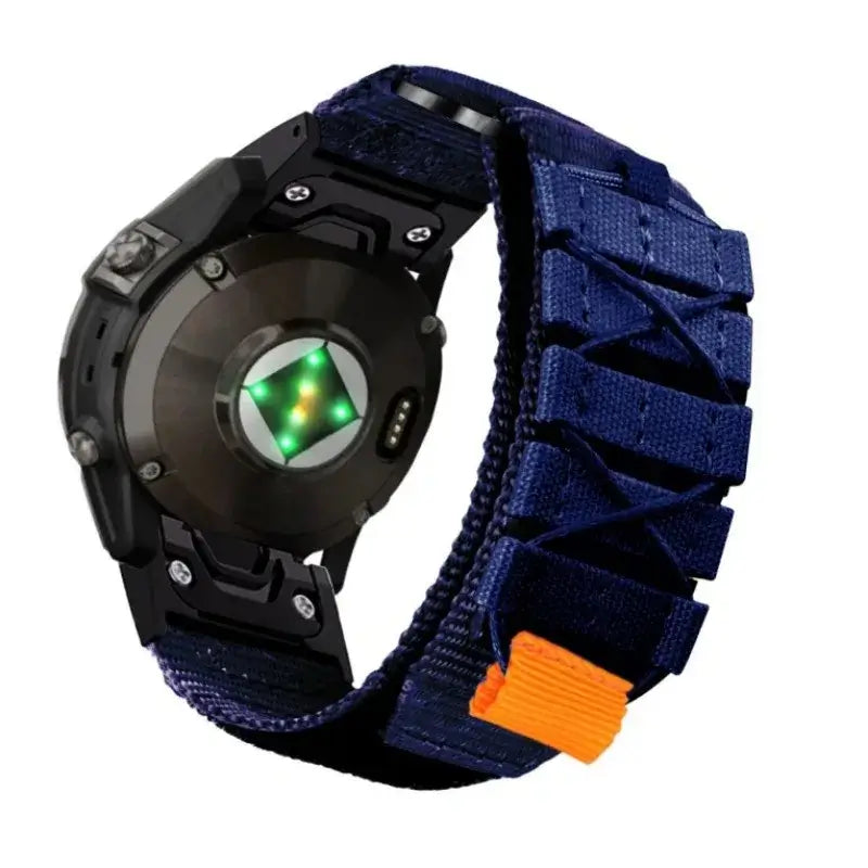 Garmin QuickFit Nylon Band with Crisscross Detail in Navy Blue