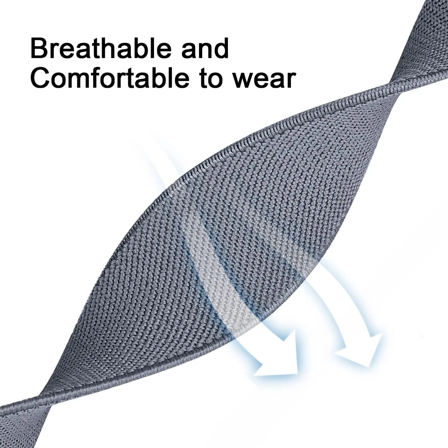 Close-up of a breathable and comfortable nylon sport loop strap for Apple Watch.