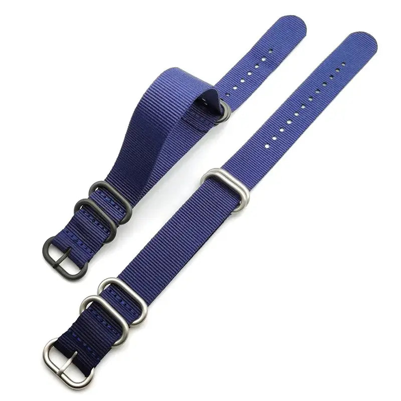 Samsung Galaxy Watch Nylon Pass-Through Strap in Navy Blue