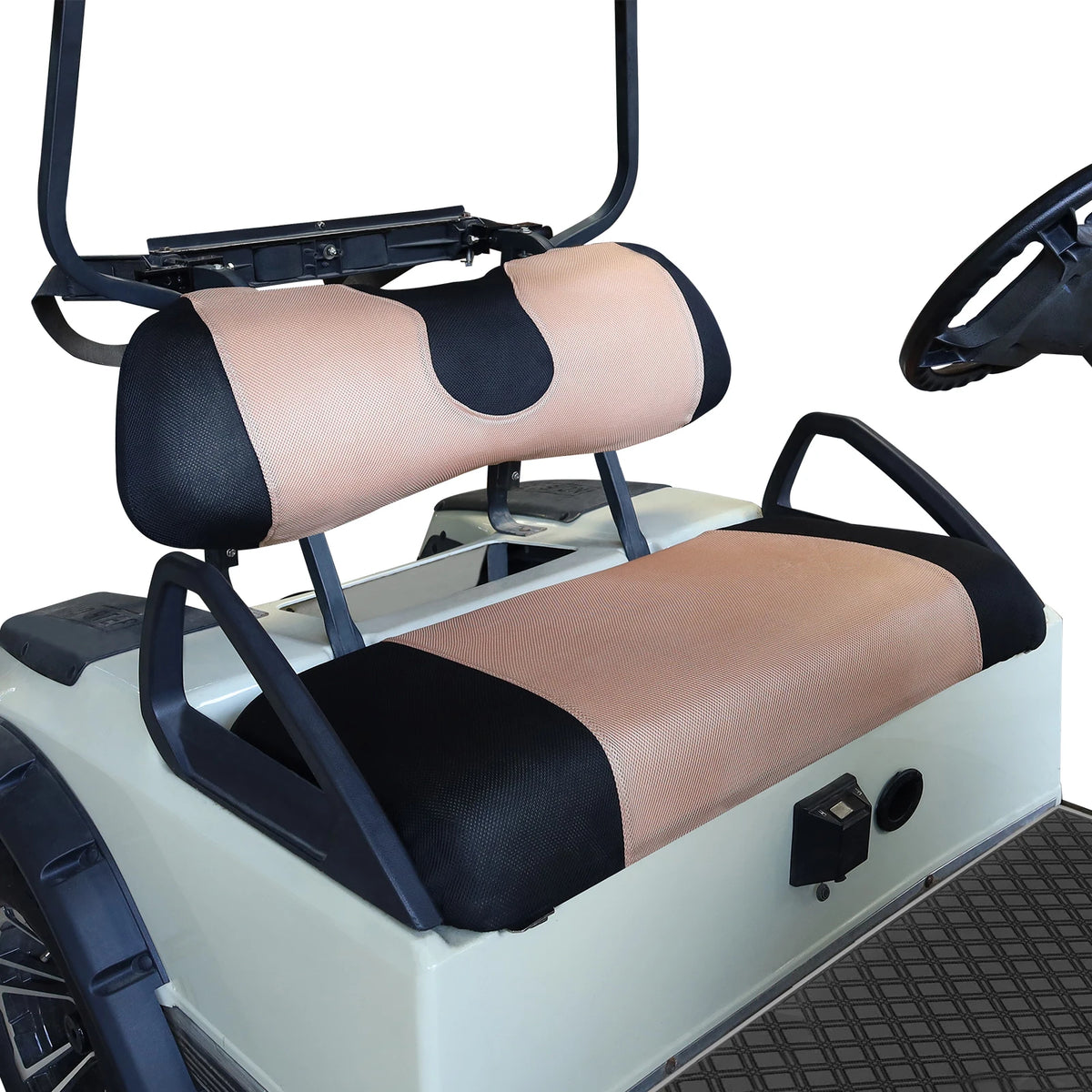 Golf Cart Seat Cover Set for Club Car, EZGO & Yamaha, Breathable Mesh