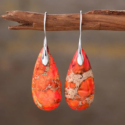 Imperial Jasper Teardrop Earrings