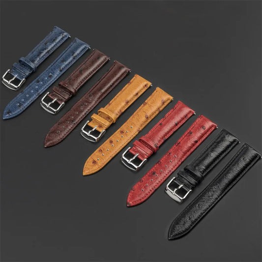 Ostrich-Pattern Leather Band in all colors