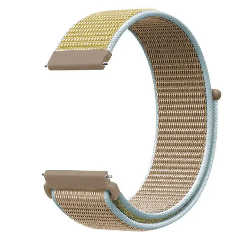 COROS Adjustable Nylon Loop Watch Band in Colors & Camo - Tan / Pale Blue