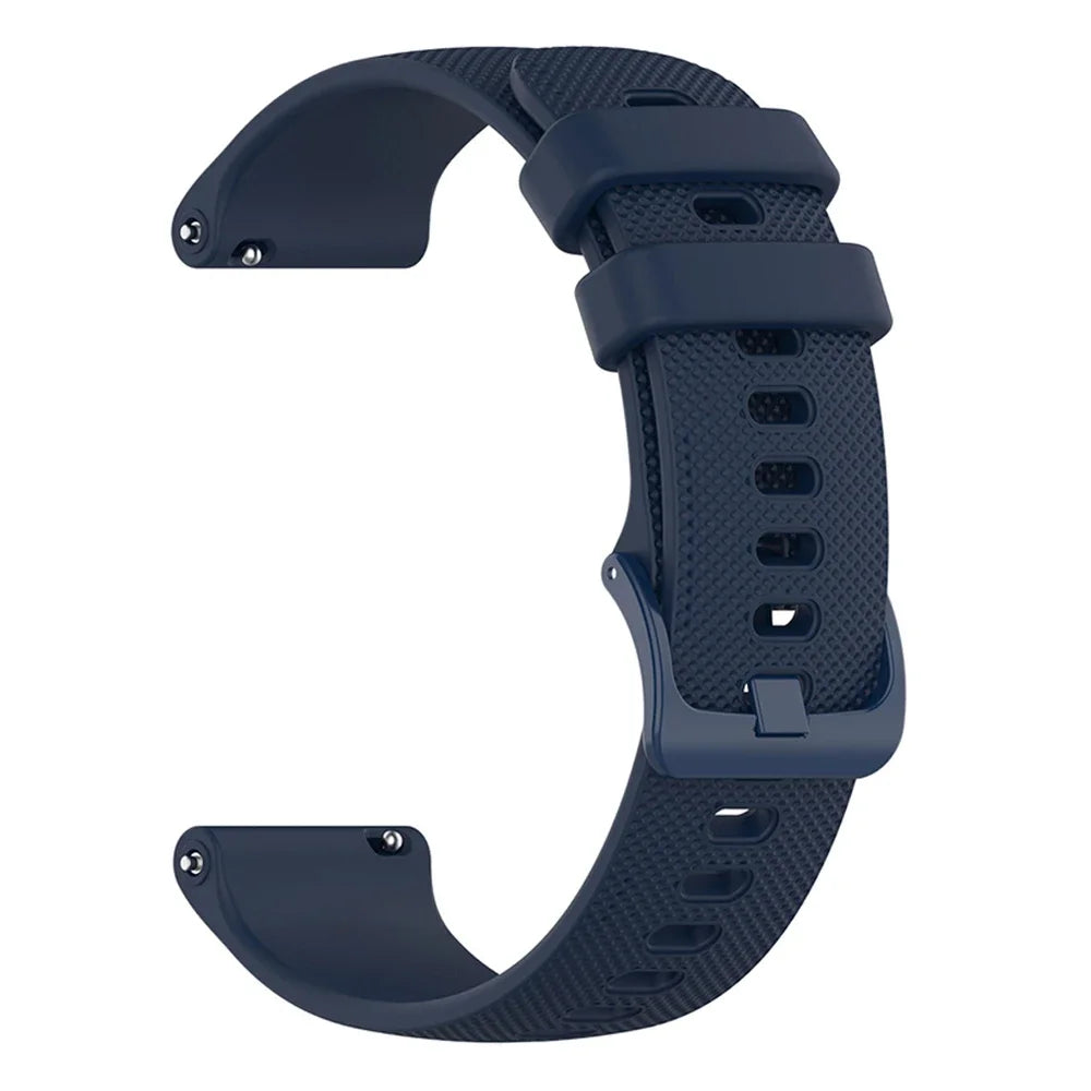 Motorola Moto Textured Silicone Band with Color and Buckle Options — Navy Blue / Matching Buckle