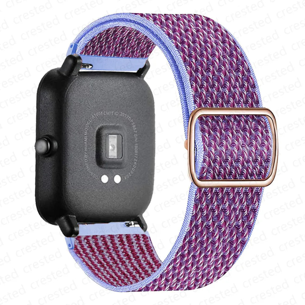 Adjustable Nylon Loop Band for Polar – Lavender / Blue Chevron