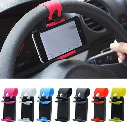 Golf Cart Steering Wheel Phone Holder, Clip-On Mount
