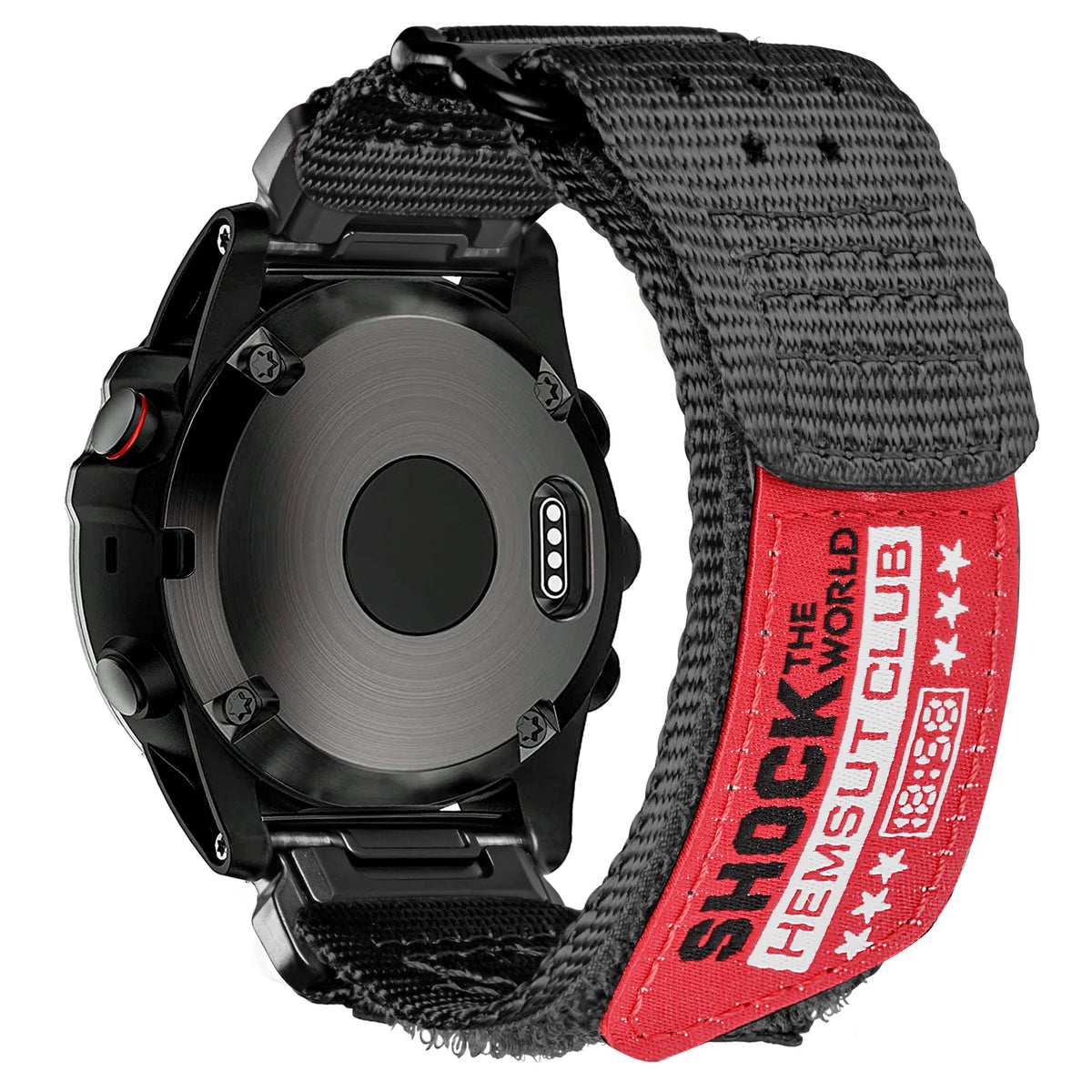 Garmin 26mm Nylon Band with Graphic Patch in Black / Red