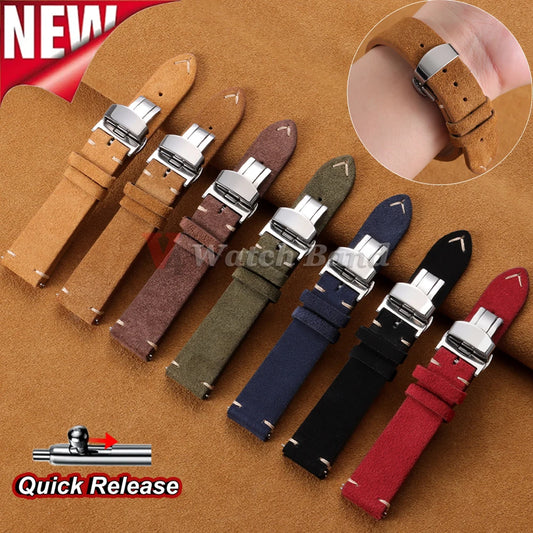 Suede Butterfly Clasp Band in several colors