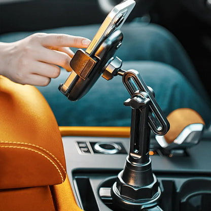 Golf Cart Cup Holder Phone Mount, 360° Adjustable for 4 to 7 in Phones