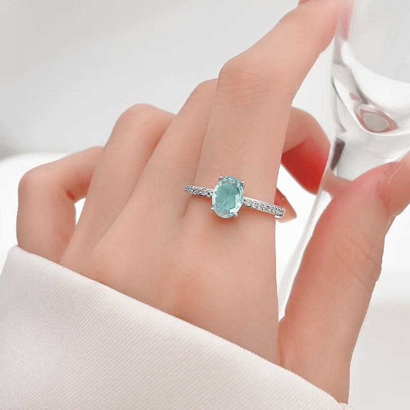 Oval Simulated Moonstone Ring, Adjustable, 925 Sterling Silver, photo 2