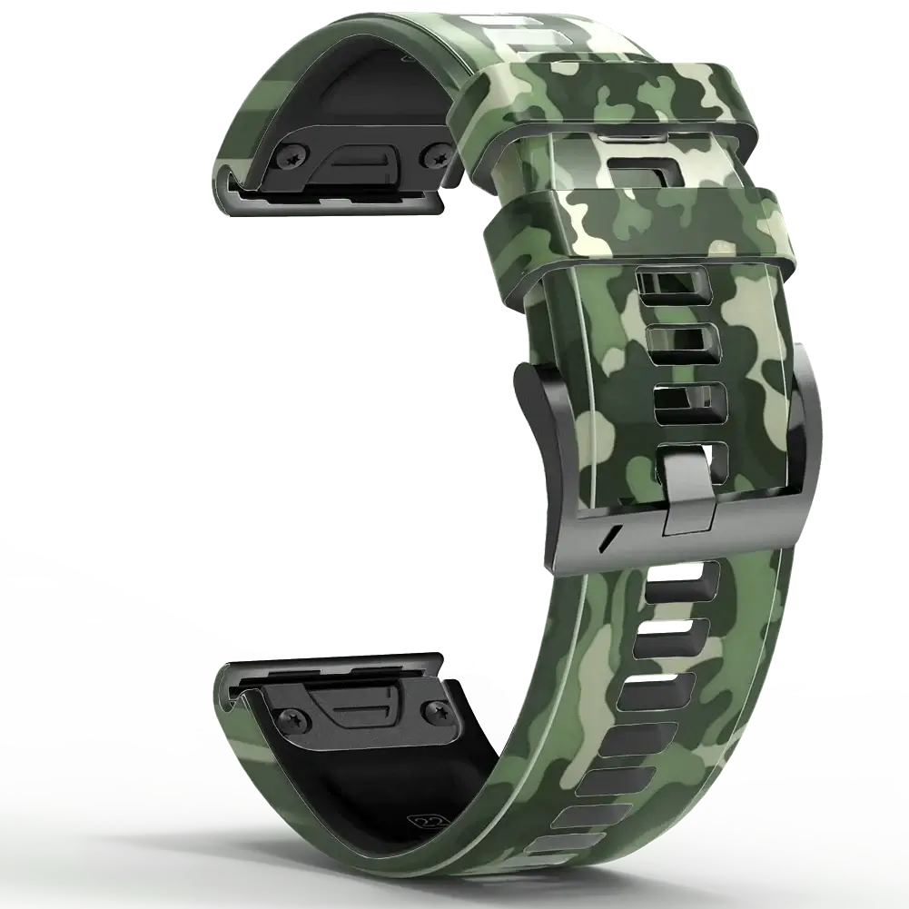 Garmin QuickFit Silicone Band - Camo and Two-Tone in Green Camo