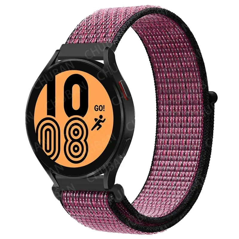 COROS Nylon Sport Loop Watch Band in Solid & Mixed Colors - Blush Pink / Black