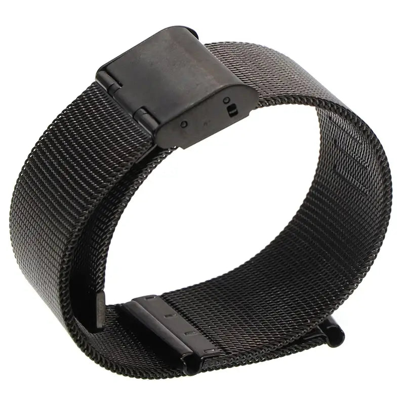 Black mesh band with folding clasp