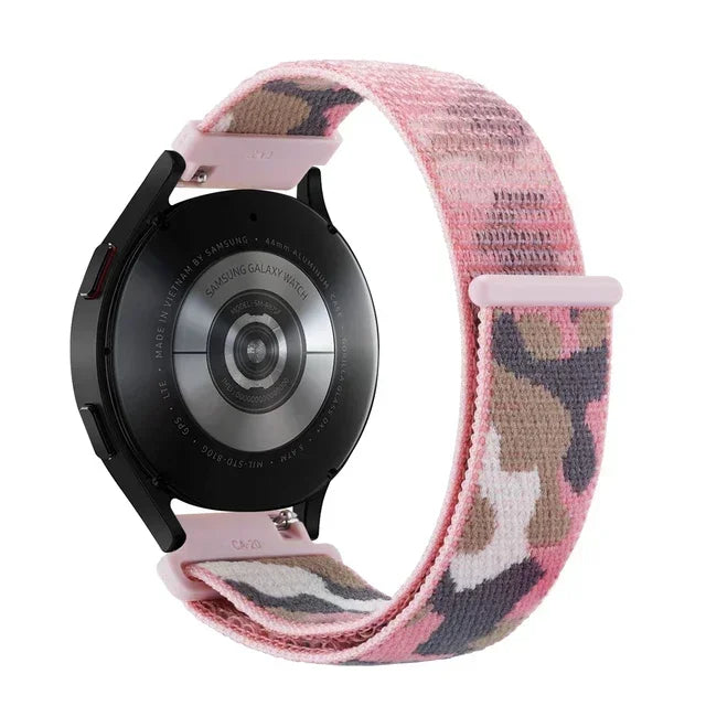 COROS Adjustable Nylon Loop Watch Band in Colors & Camo - Pink Camo
